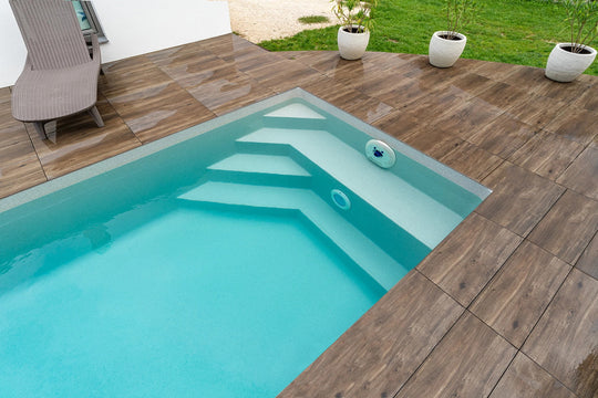 Glasfiberpool Familie