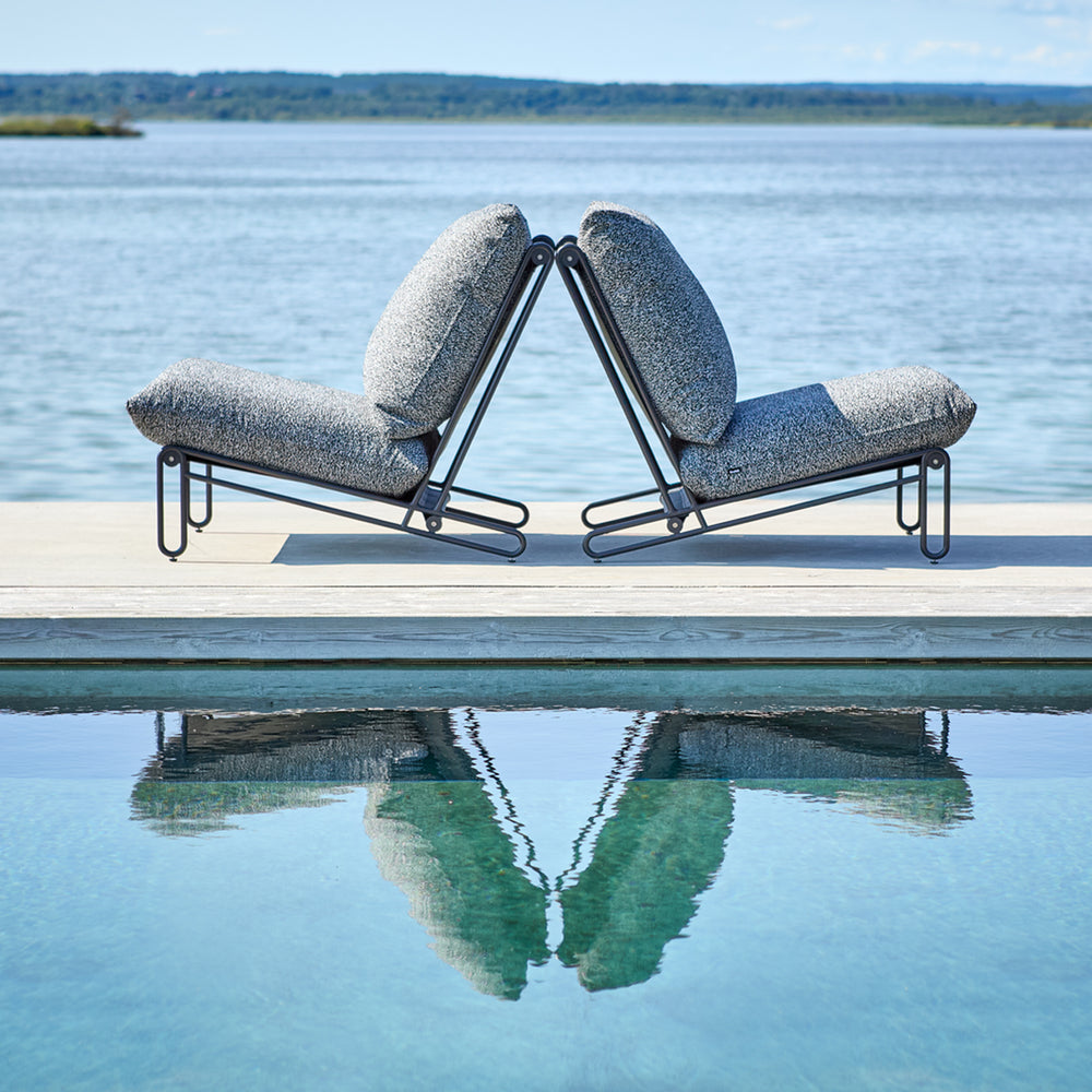 Blixt loungestol Sort/Cley beige